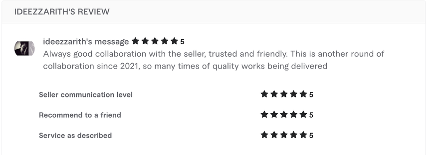 Client testimonial