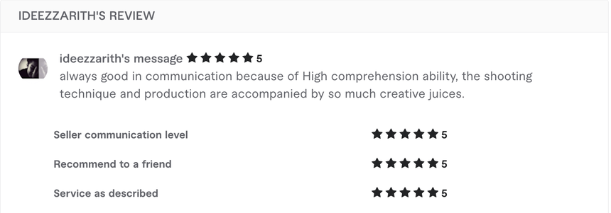 Client testimonial