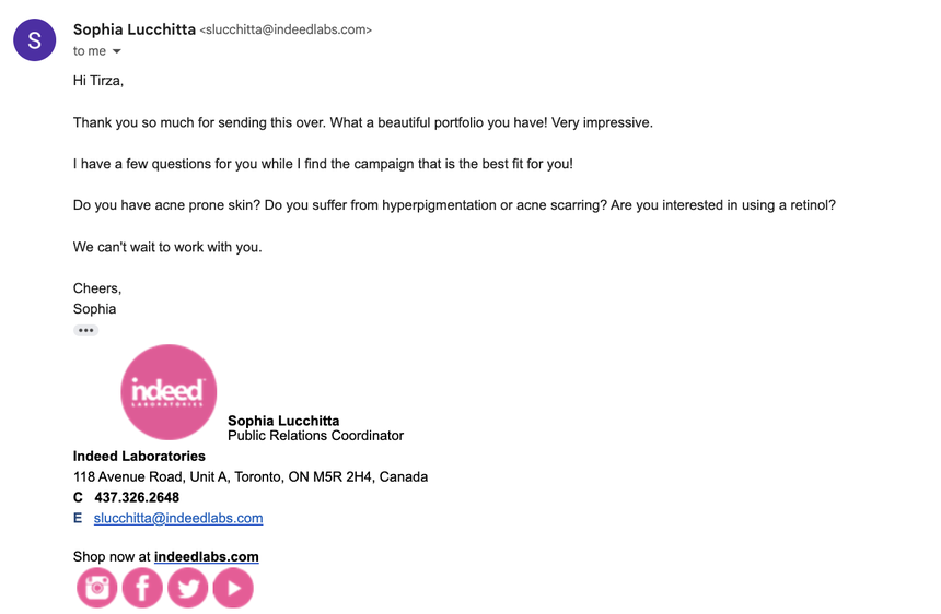 Client testimonial