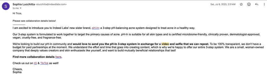 Client testimonial